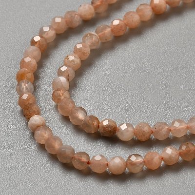 Natural Sunstone Beads Strands G-WH0021-78-1