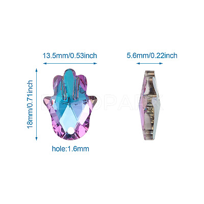 K9 Glass Rhinestone Pendants X-GLAA-TA001-008-1