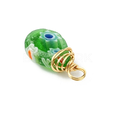 30Pcs Handmade Millefiori Glass Pendants FIND-PH0007-94-1