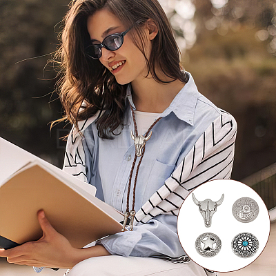 Alloy Bolo Tie Slide Clasps DIY-PH0022-64-1