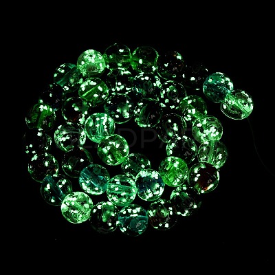 Luminous Handmade Glod Sand Lampwork Beads Strands LAMP-B028-03R-10mm-1
