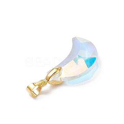 AB Color Plated Glass Pendants PALLOY-JF04595-01-1