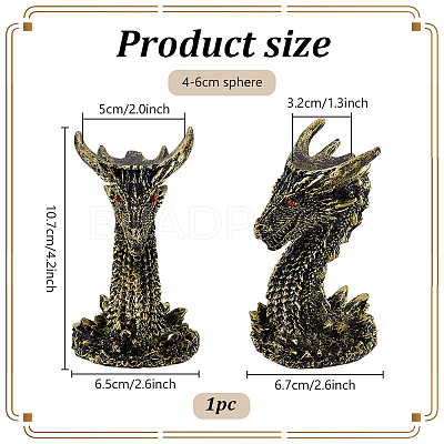 Resin Crystal Ball Holders ODIS-WH0038-228B-1