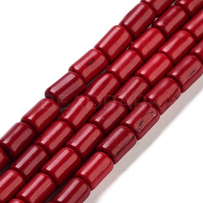 Synthetic Turquoise Beads Strands X-TURQ-G120-4x6mm-07-1