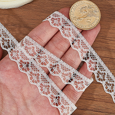 1 Roll Polyester Flower Lace Ribbon OCOR-CY0002-90-1