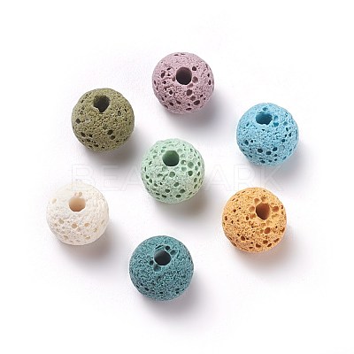 Unwaxed Natural Lava Rock Beads X-G-F325-8mm-A-1