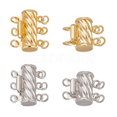 8 Sets 4 Styles Brass Box Clasps KK-AR0002-89-1