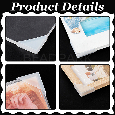 50Pcs Plastic Triangle Corner Protector FIND-NB0005-48C-1