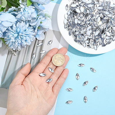 400Pcs Imitation Taiwan Acrylic Rhinestone Cabochons GACR-HY0001-01-1