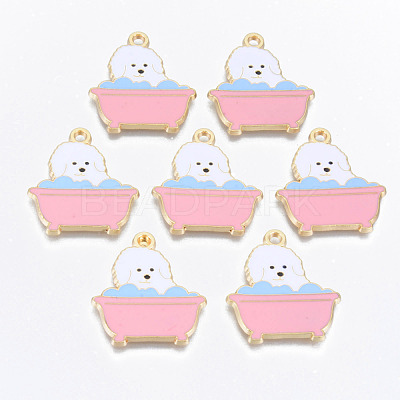 Alloy Enamel Pendants ENAM-T011-27KC-RS-1