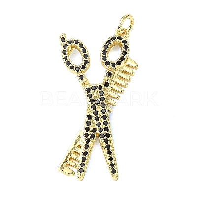 Brass Micro Pave Cubic Zirconia Pendants LS-KK-H270-04G-1