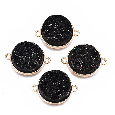 Natural Druzy Agate Links Connectors G-T131-86-1
