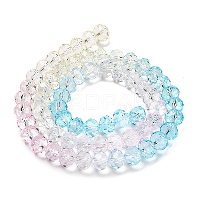 Transparent Painted Glass Beads Strands X1-DGLA-A034-T6mm-A21-1