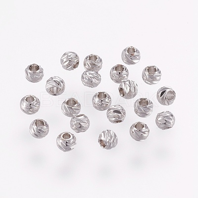 Carved Brass Beads KK-G312-02P-3mm-1