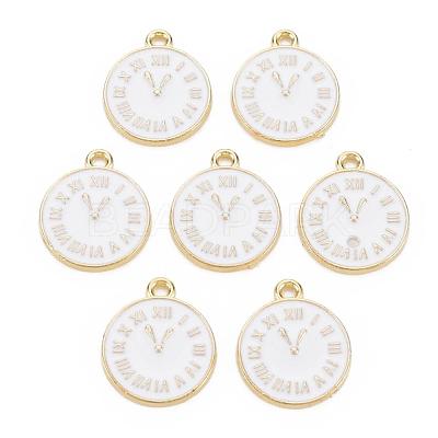 Clock Alloy Enamel Pendants ENAM-Q033-11D-1
