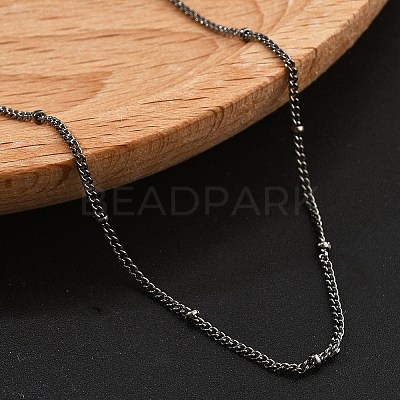 2MM Brass Satellite Chain Necklaces for Women NJEW-D302-49B-1