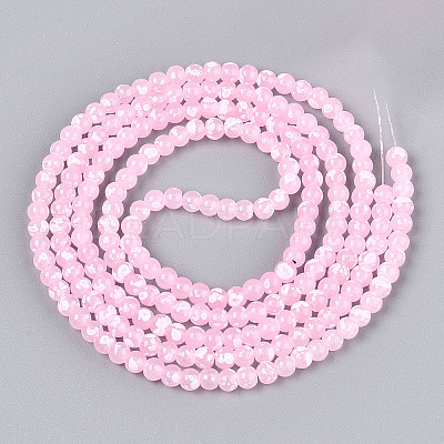 Baking Paint Glass Beads Strands DGLA-N015-4mm-02-1