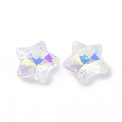 AB Color Plated Transparent Electroplate Glass Charms X-GLAA-H104-A04-1