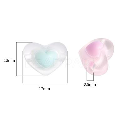 50Pcs 5 Colors Transparent Acrylic Beads TACR-CC0001-02-1