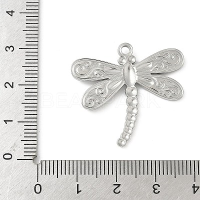 304 Stainless Steel Dragonfly Pendants STAS-S186-08C-P-1