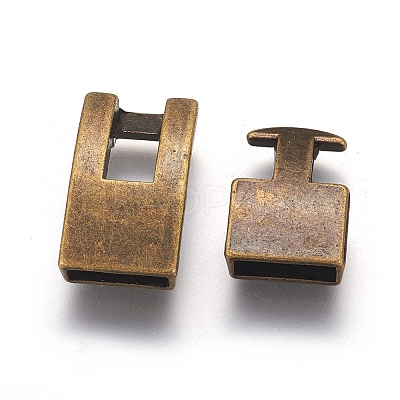Tibetan Style Snap Lock Clasps LS-MLF11313Y-NF-1