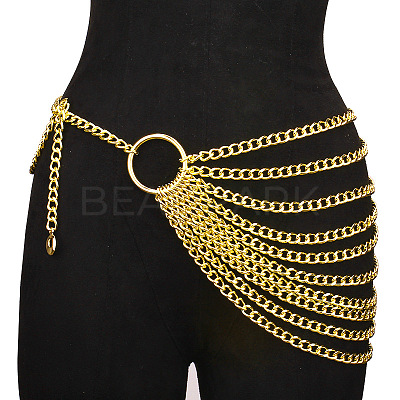 Alloy Cuban Link Chain Multi Layer Waist Chains WG8B3D2-01-1