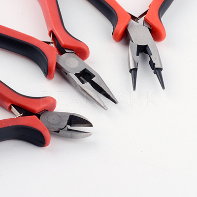 3Pcs 45# Carbon Steel DIY Jewelry Plier Sets PT-R010-12-1