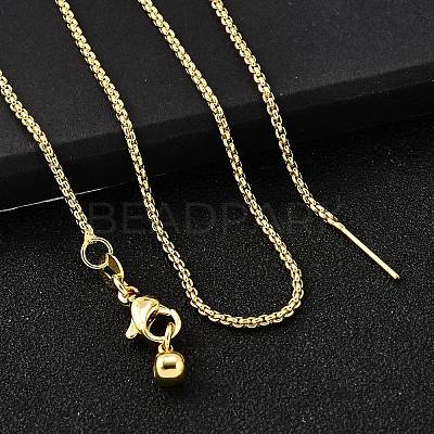 1.5MM Brass Box Chain Adjustable Slider Necklaces X-NJEW-M108-07G-1