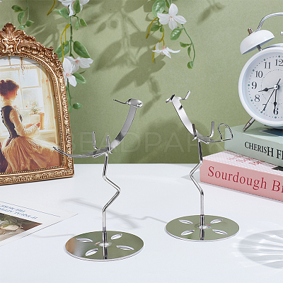 Zinc Alloy Crystal Rock Display Easels ODIS-WH0038-297P-1