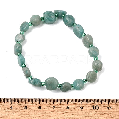 Natural Amazonite Beads Bracelets GG-CBA05D5-02B-07-1