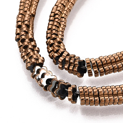 Electroplated Synthetic Non-magnetic Hematite Beads Strands G-T139-63D-1