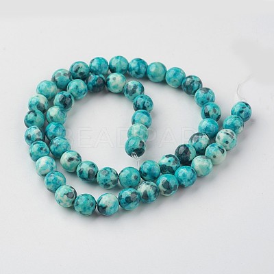 Natural Ocean White Jade Bead Strands G-G916-8mm-04-1