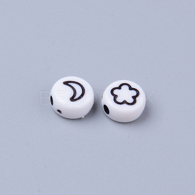 Opaque White Acrylic Beads MACR-S273-45B-1