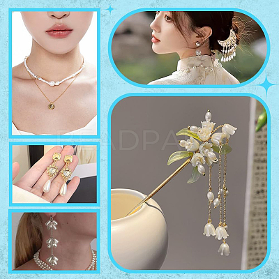 160Pcs 3 Styles Glass Pearl Teardrop Beads HY-NB0001-06A-1