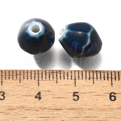 Vintage Style Glazed Ceramic Porcelain Beads PORC-H013-01-10-1