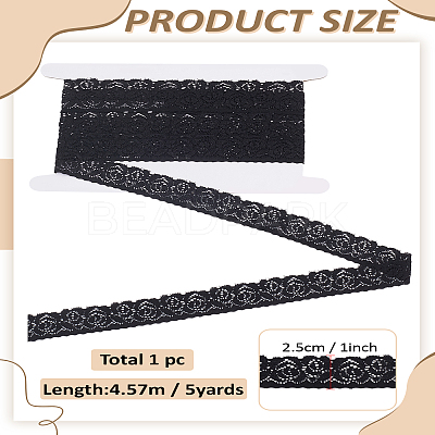 5 Yards Polyester Embroidery Lace Trim OCOR-LP0004-57-1