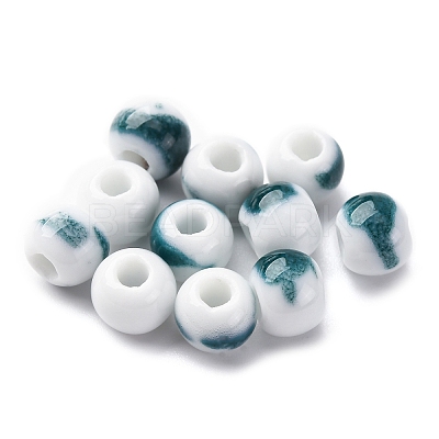 Bright Glazed Porcelain Beads PORC-D300-A-M-1