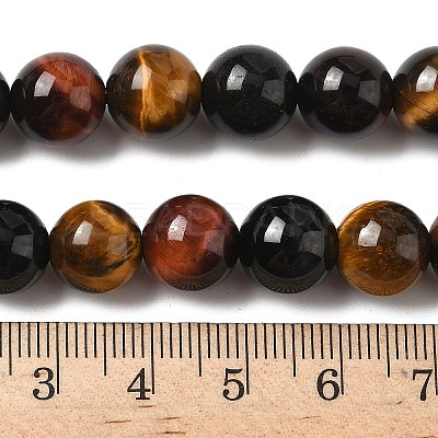 Natural Tiger Eye Beads Strands X-G-F173-14-10mm-1