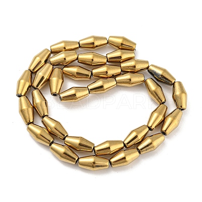 Electroplated Synthetic Magnetic Hematite Beads Strands G-Z032-B01-02F-1