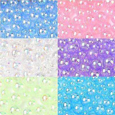 150Pcs 3 Styles Transparent Acrylic Beads MACR-YW0003-96A-1