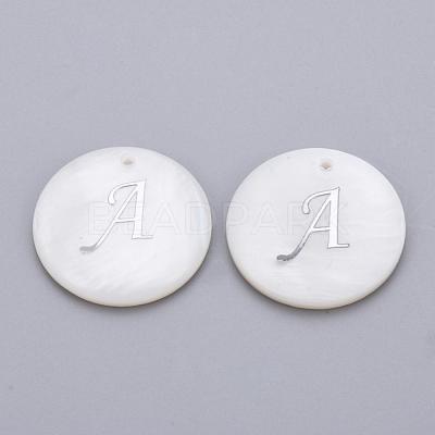 Freshwater Shell Pendants SHEL-Q018-01-1