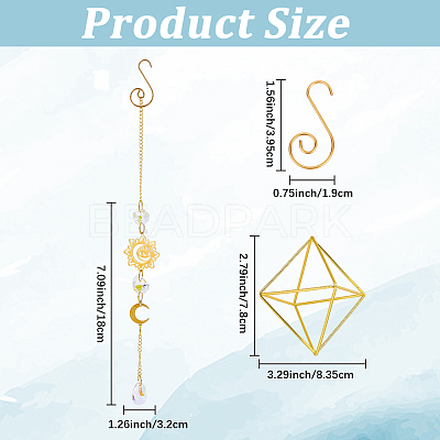 DIY Sun Moon Hanging Suncatcher Making Kits DIY-SC0031-23-1