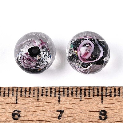 Handmade Foil Lampwork Beads LAMP-T021-33B-1