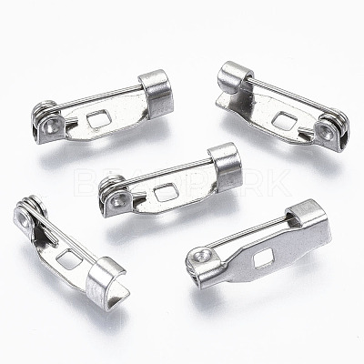 Non-Tarnish 304 Stainless Steel Pin Brooch Back Bar Findings STAS-S079-199-1