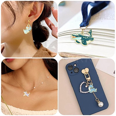 30Pcs 6 Styles Alloy Enamel Pendants ENAM-CJ0006-47-1