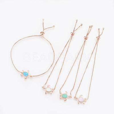 Adjustable Brass Bolo Bracelets BJEW-L618-02RG-1