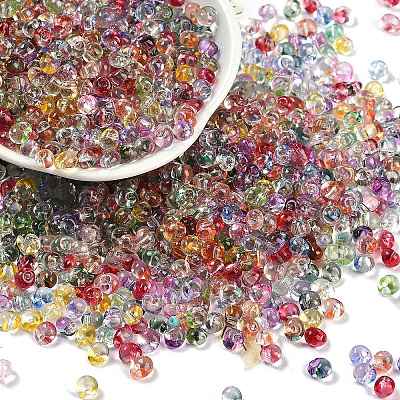 6/0 Spray Paint Fringe Glass Seed Beads SEED-H003-11H-1