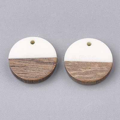 Resin & Walnut Wood Pendants RESI-S358-02C-01-1