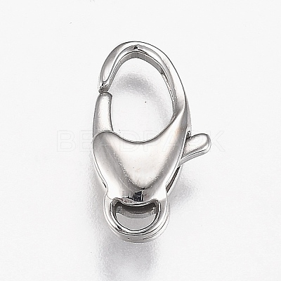 Non-Tarnish Polished 316 Surgical Stainless Steel Lobster Claw Clasps X-STAS-Z013-05A-1
