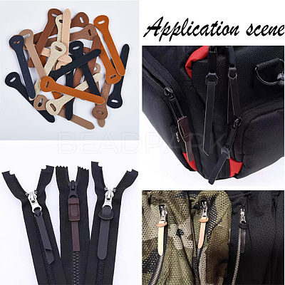 24Pcs Cowhide Zipper Puller Head PURS-GF0001-09C-1